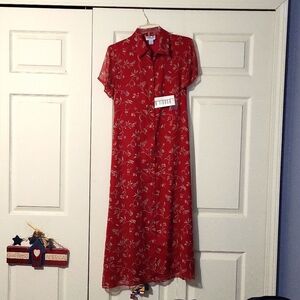 NEVER worn size 8petite Robbie Bee silk dress.